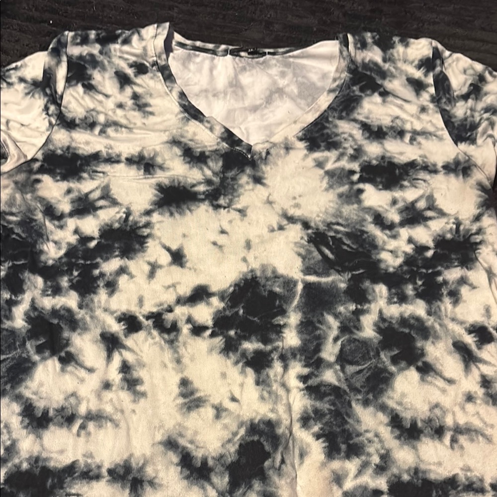 Tie-Dye V-Neck Women's Top